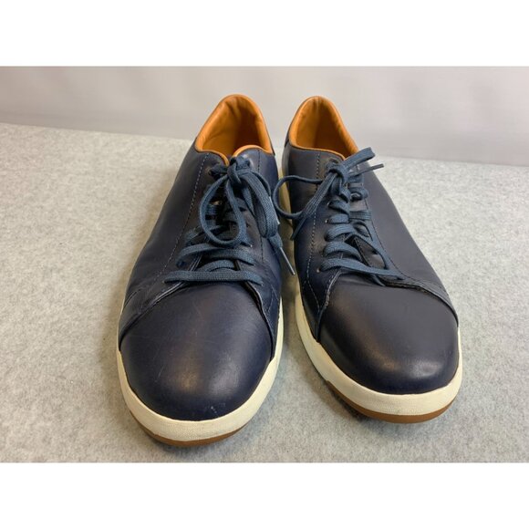 Cole Haan Mens Size 10.5 M Grand Pro Sneaker Shoes Navy Blue Leather Flat Lace T - Picture 4 of 10